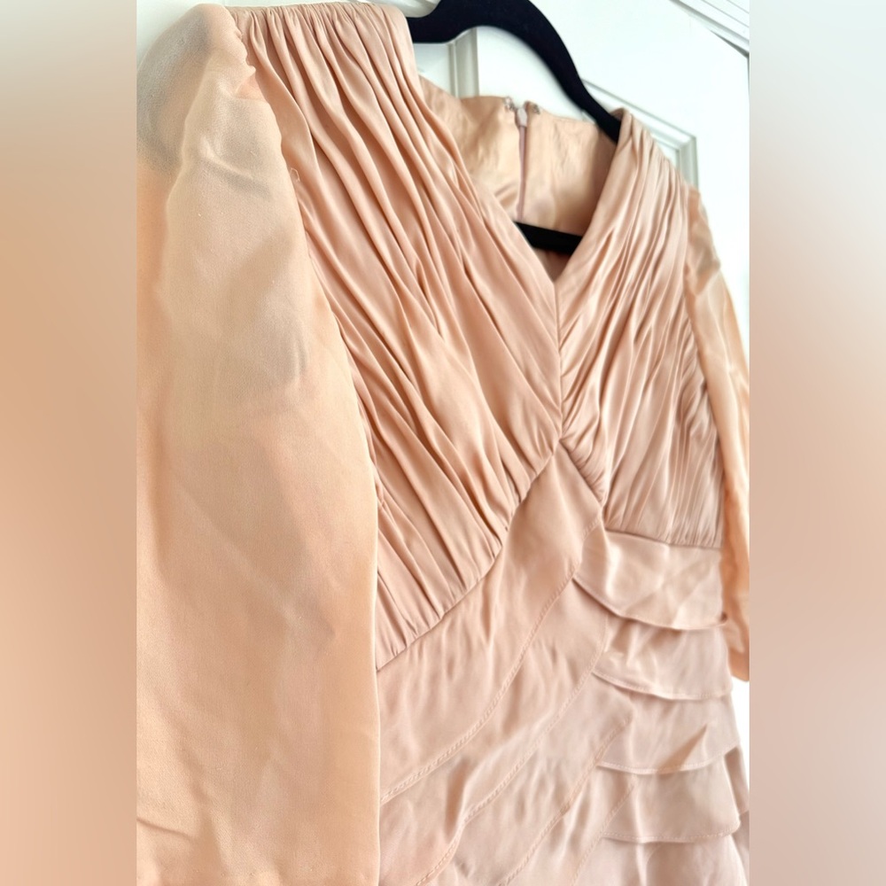 Vintage Tiered Ruffle Pink Women's Dress - Picture 2 of 6